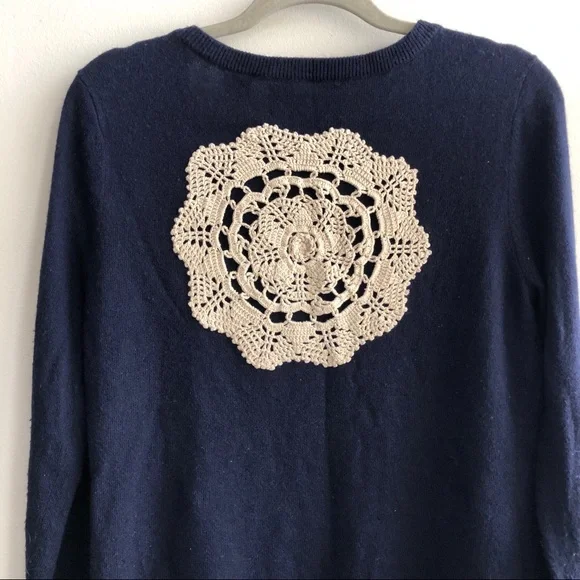 Karen Nicol crochet applique cardigan - Picture 5 of 8